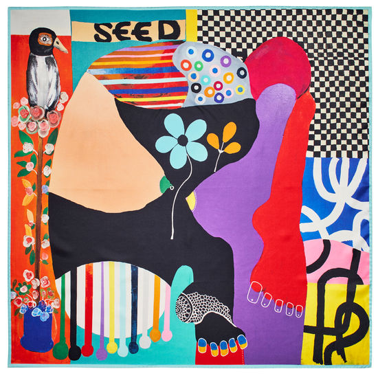 Aspinal x Kojo Marfo - Object of Worship Silk Scarf from Aspinal of London