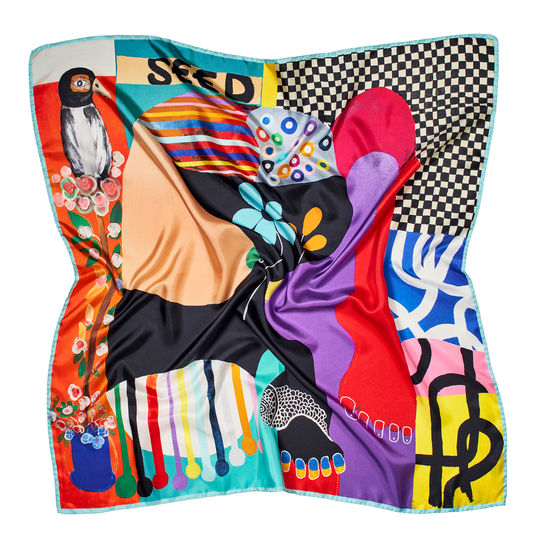 Aspinal x Kojo Marfo - Object of Worship Silk Scarf from Aspinal of London