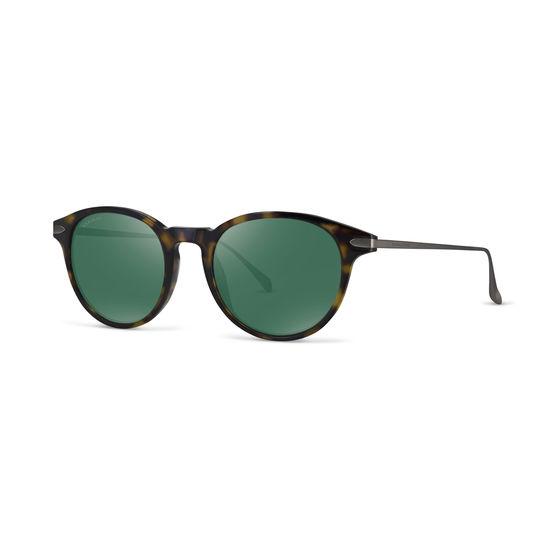 Larvotto Sunglasses in Tortoiseshell Acetate & Gunmetal from Aspinal of London