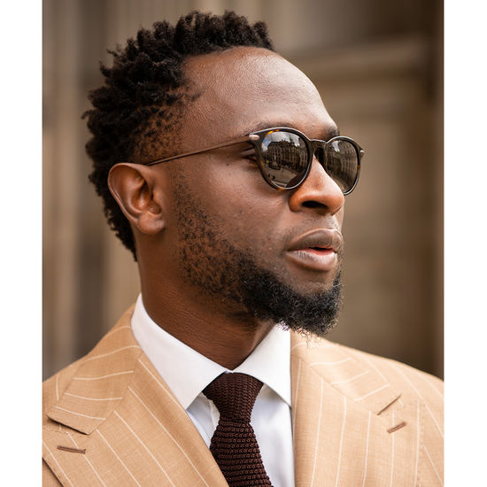 Larvotto Sunglasses in Tortoiseshell Acetate & Gunmetal from Aspinal of London