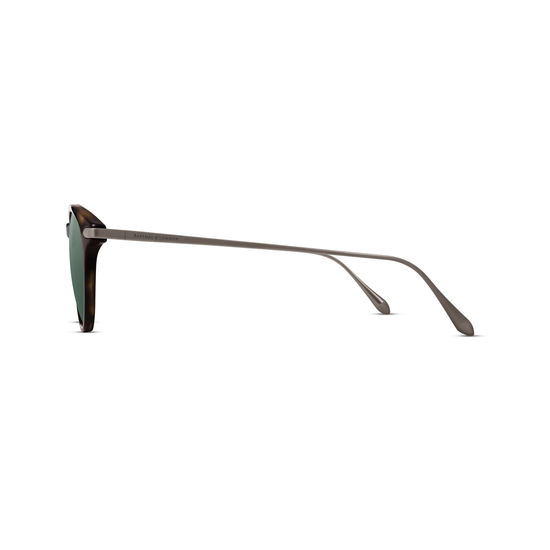 Larvotto Sunglasses in Tortoiseshell Acetate & Gunmetal from Aspinal of London