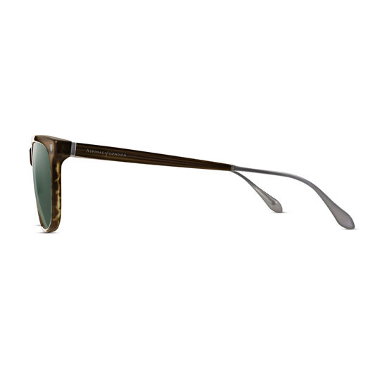 Men’s Roma Sunglasses in Tiger Eye Acetate from Aspinal of London
