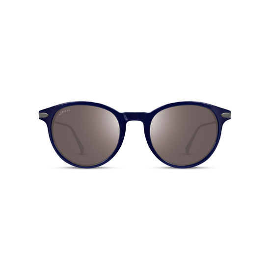 Larvotto Sunglasses in Midnight Blue Acetate & Gunmetal from Aspinal of London