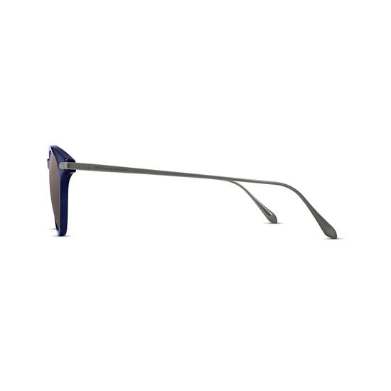 Larvotto Sunglasses in Midnight Blue Acetate & Gunmetal from Aspinal of London