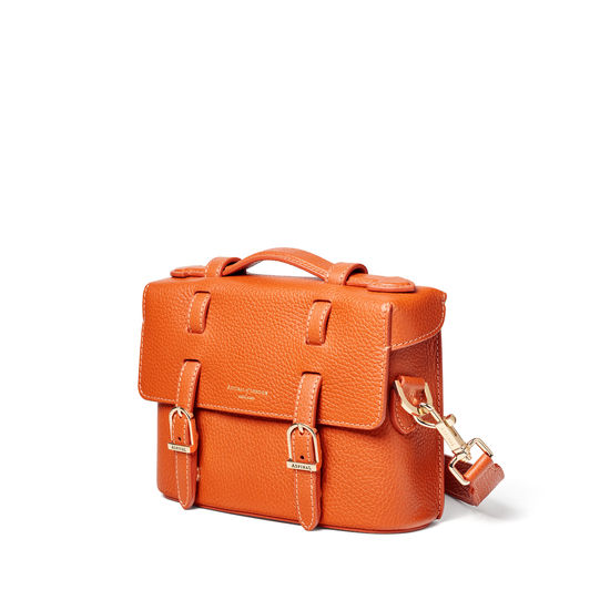 Sasha Satchel in Marmalade Pebble from Aspinal of London