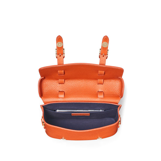 Sasha Satchel in Marmalade Pebble from Aspinal of London