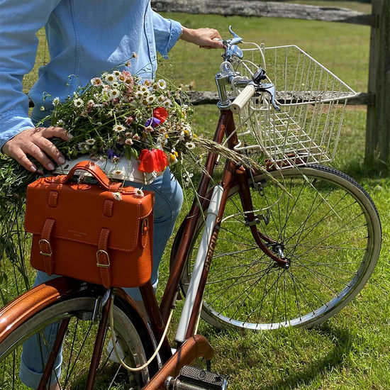 Sasha Satchel in Marmalade Pebble from Aspinal of London