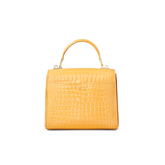 Midi Mayfair Bag in Meadow Patent Croc from Aspinal of London