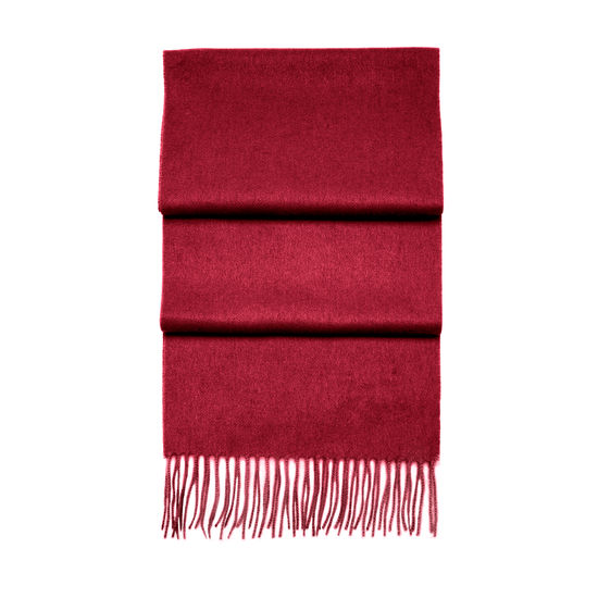 Pure Cashmere Scarf in Burgundy 