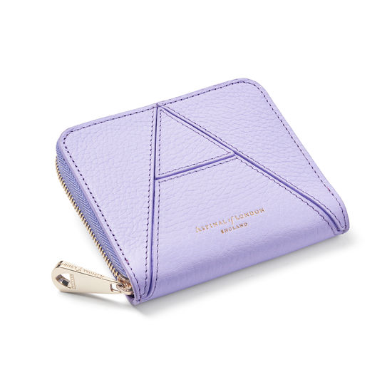 ‘A’ Purse in English Lavender Pebble from Aspinal of London