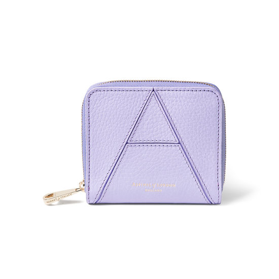 ‘A’ Purse in English Lavender Pebble from Aspinal of London