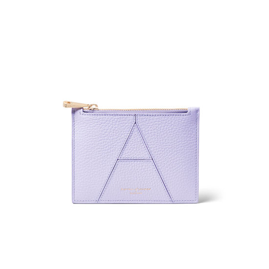 Small Essential 'A' Pouch in English Lavender Pebble from Aspinal of London