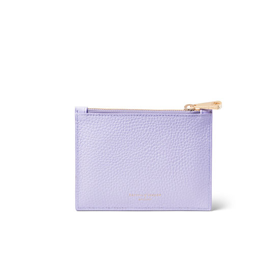 Small Essential 'A' Pouch in English Lavender Pebble from Aspinal of London