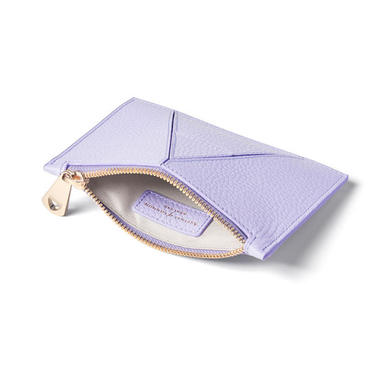 Small Essential 'A' Pouch in English Lavender Pebble from Aspinal of London