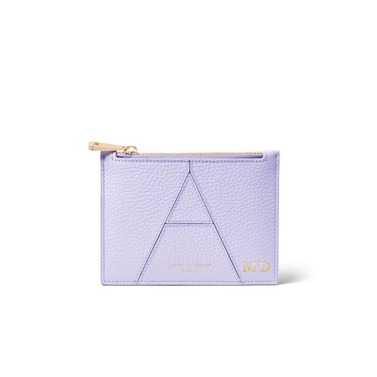 Small Essential 'A' Pouch in English Lavender Pebble from Aspinal of London