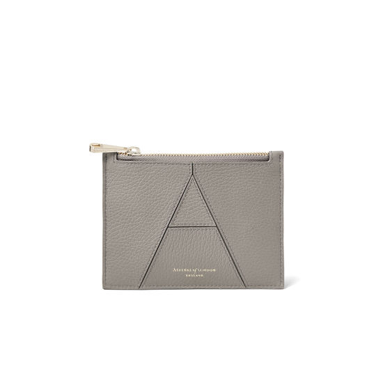 Small Essential 'A' Pouch in Warm Grey Pebble from Aspinal of London
