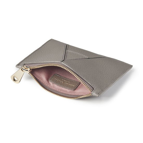 Small Essential 'A' Pouch in Warm Grey Pebble from Aspinal of London