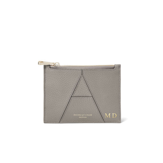 Small Essential 'A' Pouch in Warm Grey Pebble from Aspinal of London
