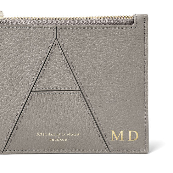 Small Essential 'A' Pouch in Warm Grey Pebble from Aspinal of London