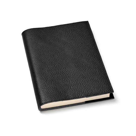 A5 Refillable Journal in Black Pebble from Aspinal of London