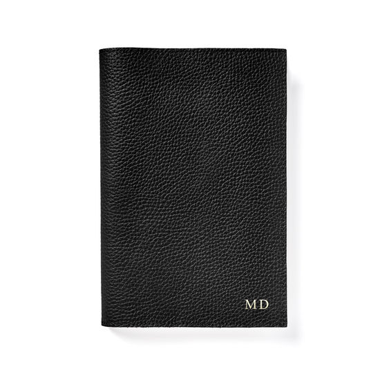 A5 Refillable Journal in Black Pebble from Aspinal of London