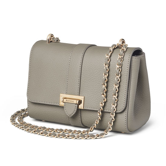 Lottie Bag in Warm Grey Pebble from Aspinal of London