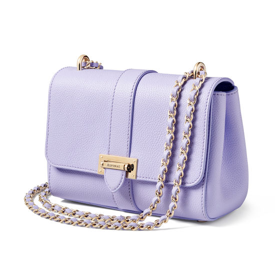 Lottie Bag in English Lavender Pebble from Aspinal of London