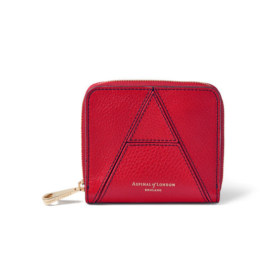 ‘A’ Purse in Cherry Pebble from Aspinal of London