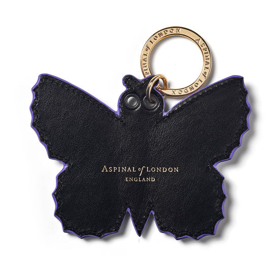 Butterfly Keyring in Smooth English Lavender from Aspinal of London
