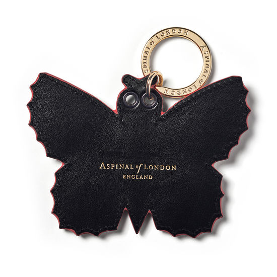 Butterfly Keyring in Smooth Cherry from Aspinal of London