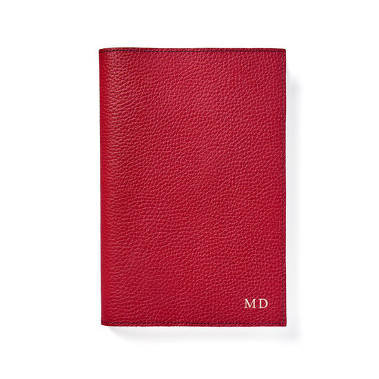 A5 Refillable Journal in Cherry Pebble from Aspinal of London
