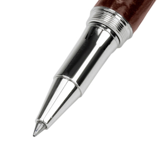 Rollerball Pen in Deep Shine Amazon Brown Croc from Aspinal of London