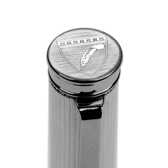 Rollerball Pen in Navy Pebble from Aspinal of London