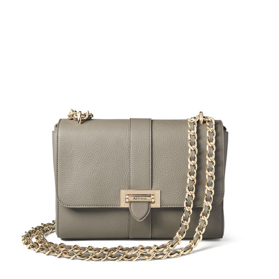 Large Lottie Bag in Warm Grey Pebble from Aspinal of London