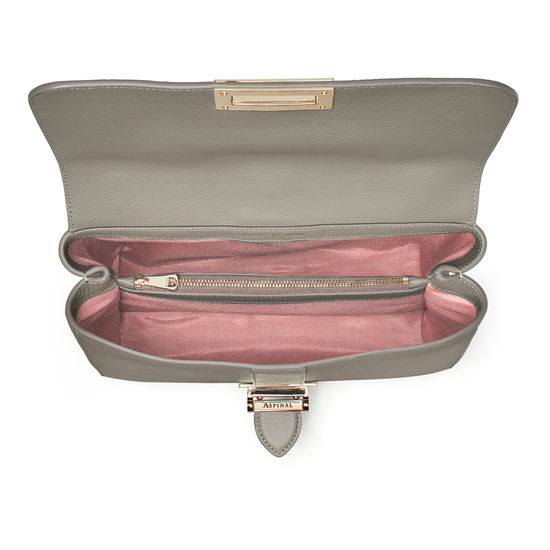 Large Lottie Bag in Warm Grey Pebble from Aspinal of London