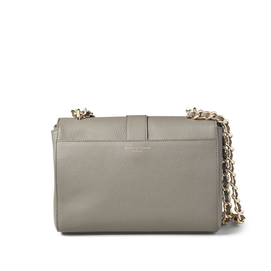 Large Lottie Bag in Warm Grey Pebble from Aspinal of London