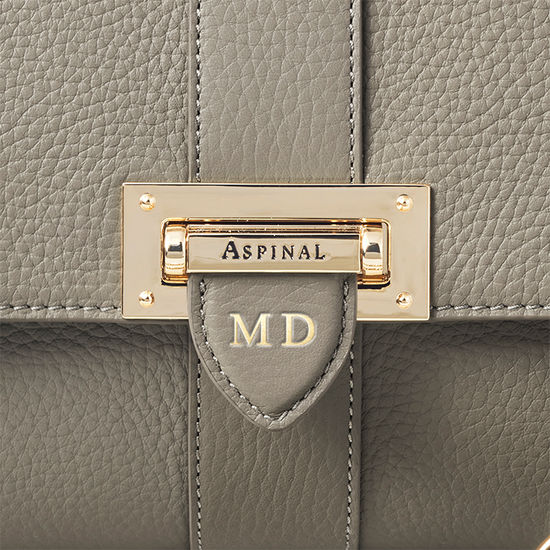 Large Lottie Bag in Warm Grey Pebble from Aspinal of London