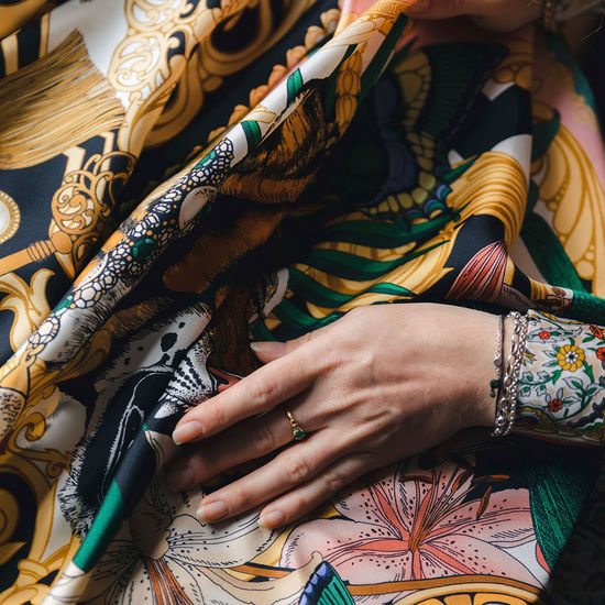 Emily Carter Silk Scarf - British Butterfly from Aspinal of London