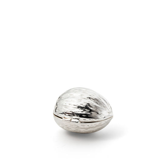 Sterling Silver Walnut Pill Box from Aspinal of London