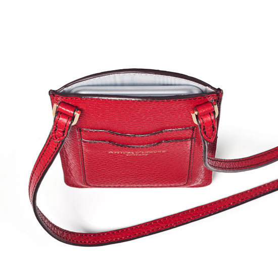 London Phone Case in Cherry Pebble from Aspinal of London