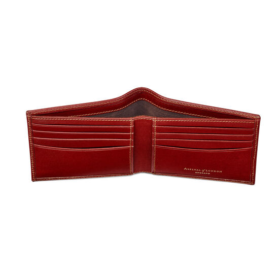 8 Card Billfold Wallet in Smooth Cognac from Aspinal of London
