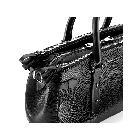 Brook Street Bag in Black Lizard from Aspinal of London