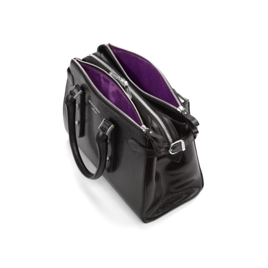 Brook Street Bag in Black Lizard from Aspinal of London
