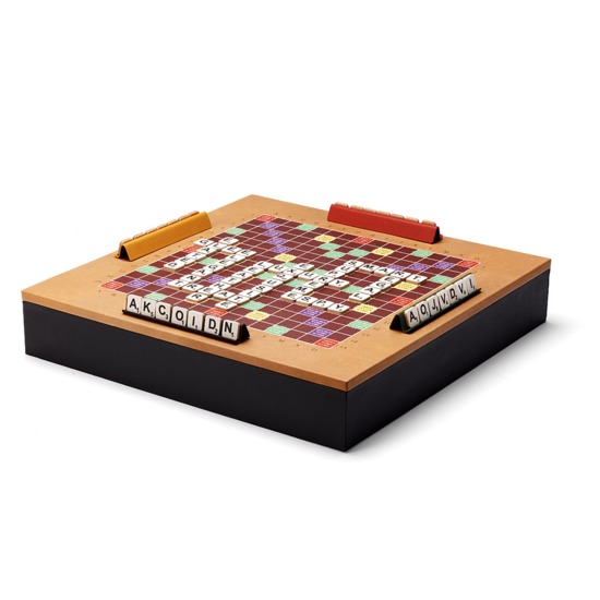 Scrabble Set in Camel Jewel Calf from Aspinal of London