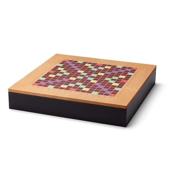 Scrabble Set in Camel Jewel Calf from Aspinal of London