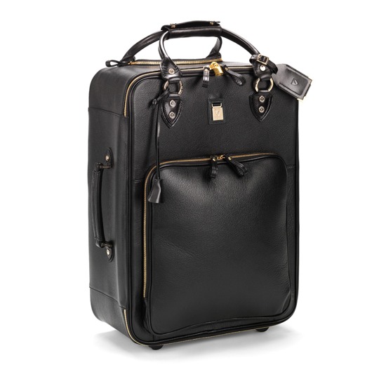 Large Cabin Case in Black Pebble from Aspinal of London