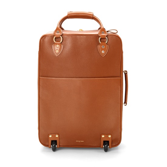 Large Cabin Case in Tan Pebble from Aspinal of London