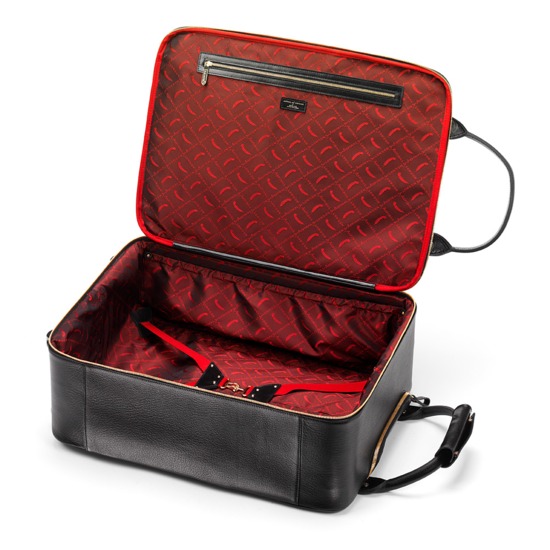 Large Cabin Case in Black Pebble from Aspinal of London