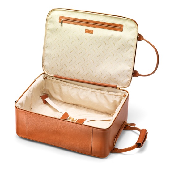 Large Cabin Case in Tan Pebble from Aspinal of London