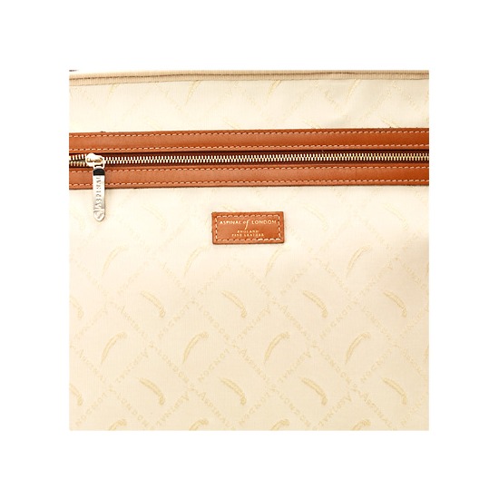 Large Cabin Case in Tan Pebble from Aspinal of London